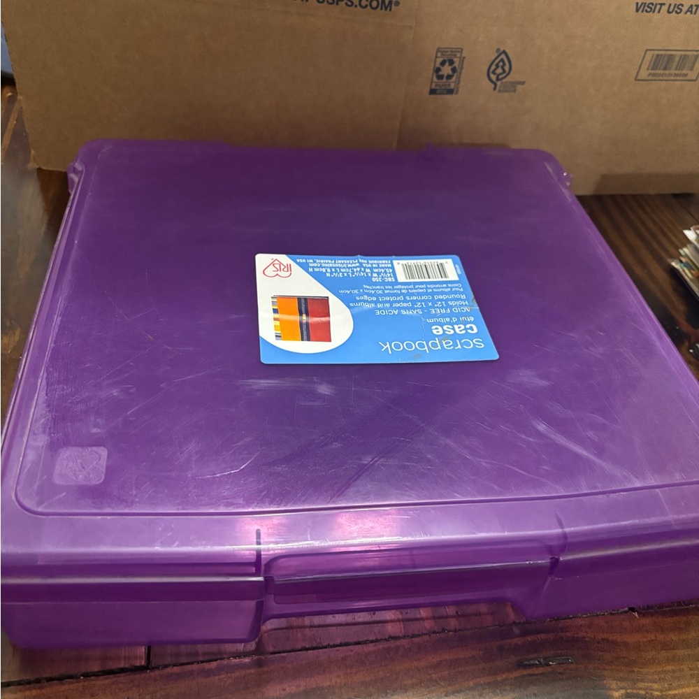 Iris Purple Scrapbook Storage Case
